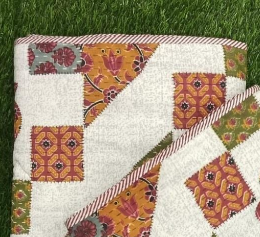 Set of 2 Ajrakh Blanket for summers - SINGLE/ TWIN in multi color