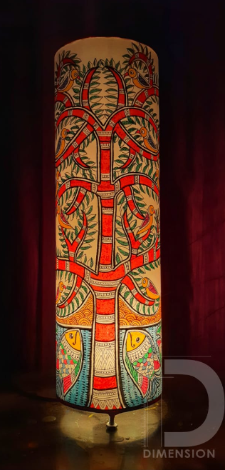 Handpainted Madhubani lampshade