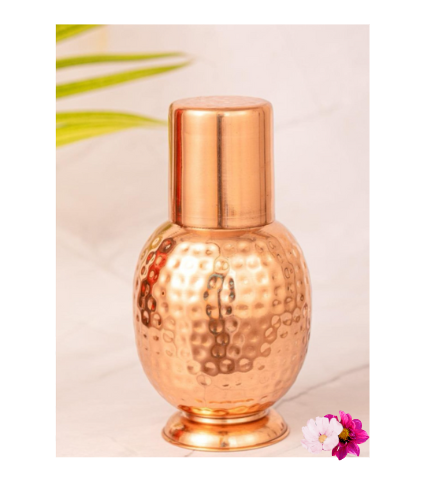 copper jug and glass