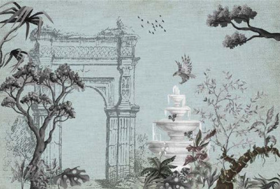 Wall paper Royal print D3