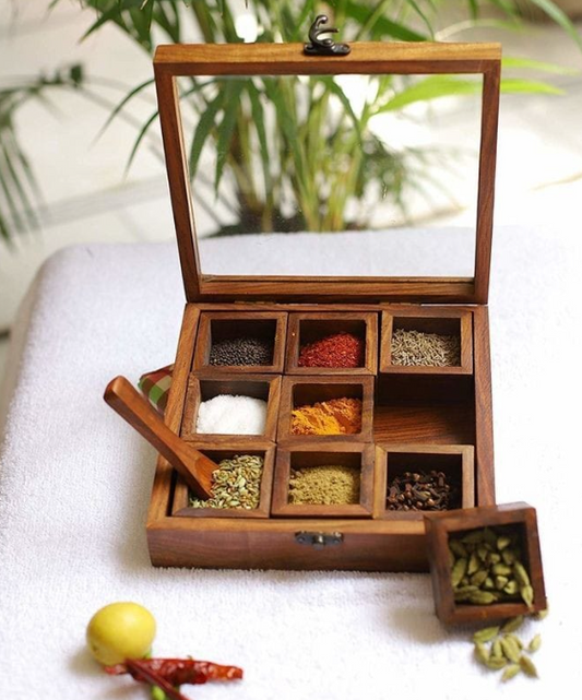 Wooden Masala box