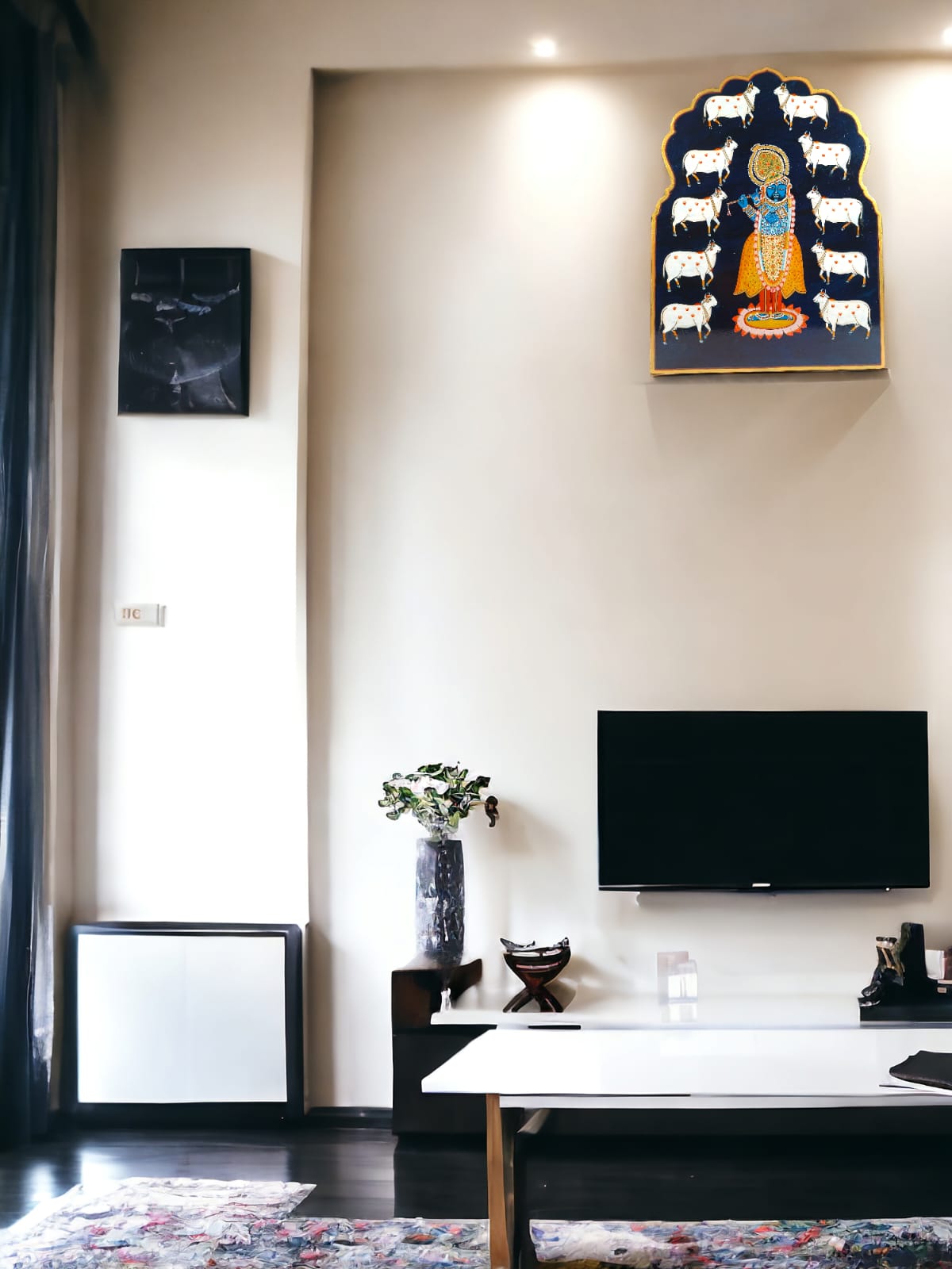 Pichwai Sreenath ji Krishna wall plate