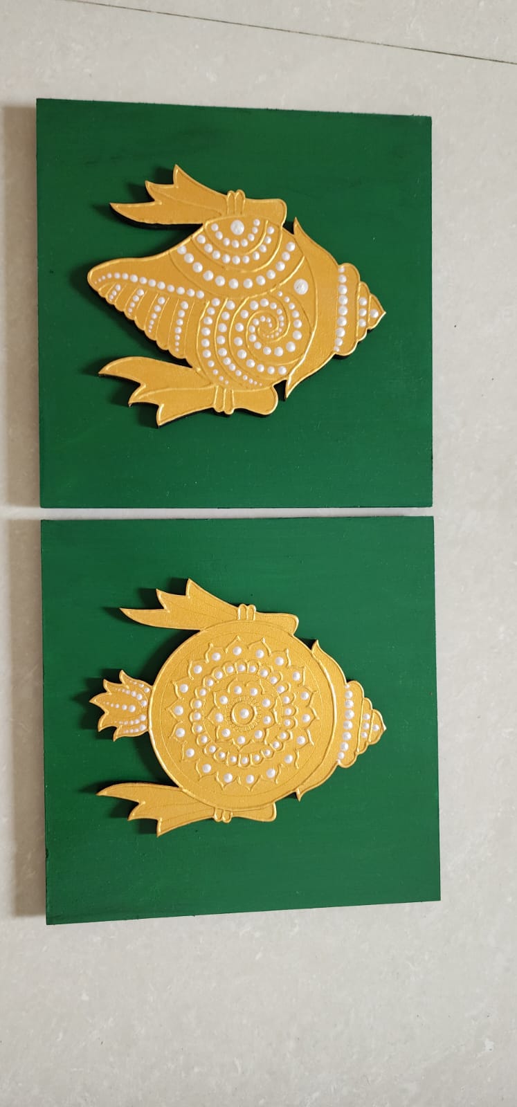 Handpainted Wooden Wall Decor Set – Dashavatar Brass Frames (Set of 12)