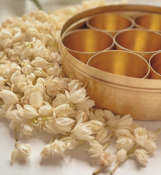 Hammered Brass masala box