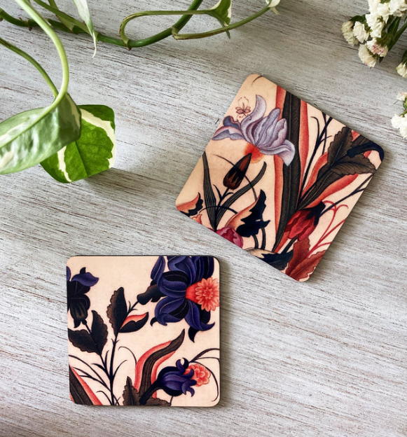 Set of 2 Coasters - Mughalai Art