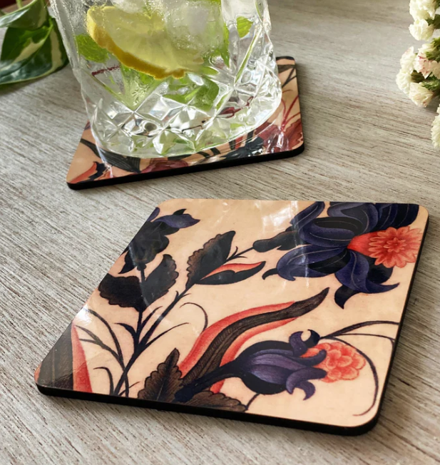 Set of 2 Coasters - Mughalai Art