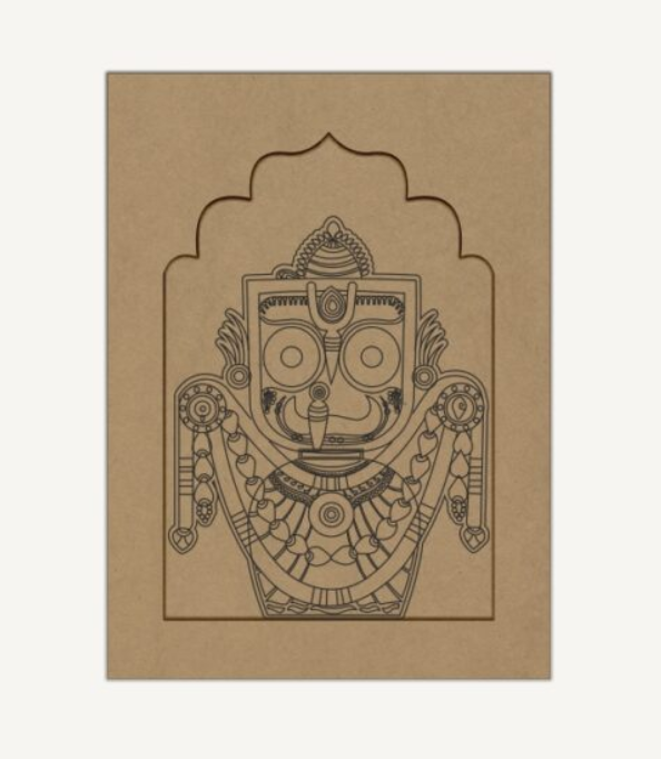 MDF Plain premarked Jagannath prabhu jharokha frame