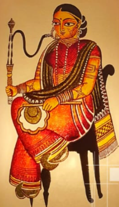 Kalighat handpainted lampshade