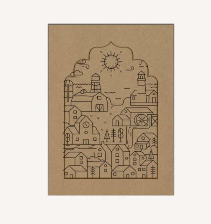 MDF Plain premarked City view