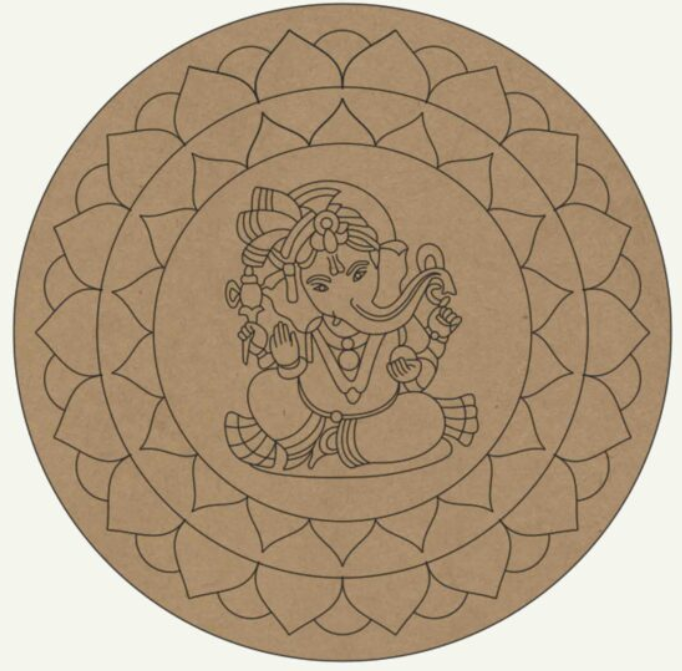 MDF Premarked wall frame - Ganesha