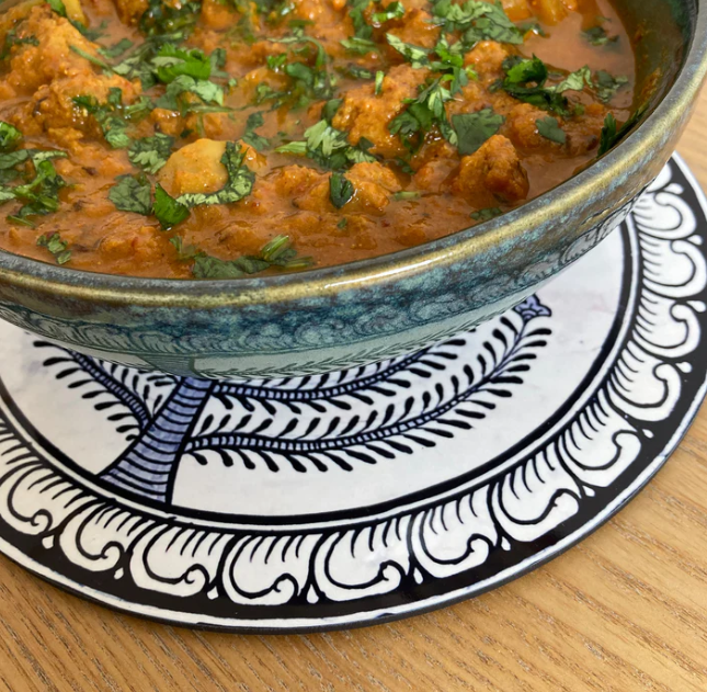 Patachitra Tree, Palm Trivet- Dining room