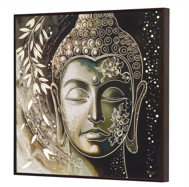 Gautam Buddha Handcrafted Wall Painting for living room or dining room or temple room