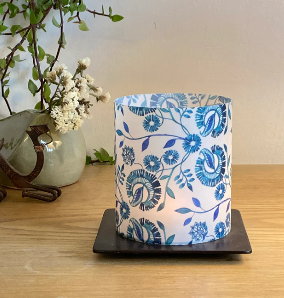 Chintz Blue tea light lamp