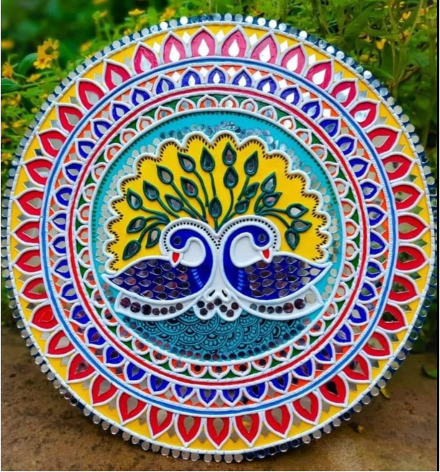 Lippan art work - Peacock