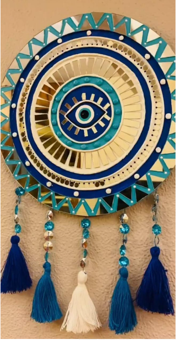 Evil Eye- Lippan art wall decor