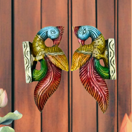 Mini Multicolor Parrot Wall Bracket - Pair