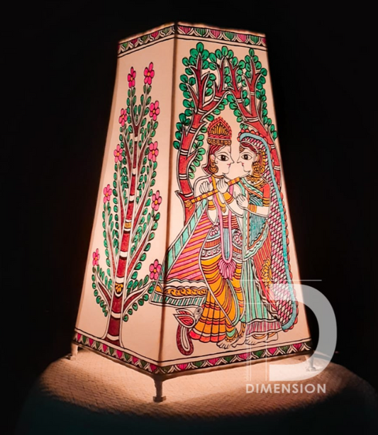 Shri Radha Krishna handpainted lampshade