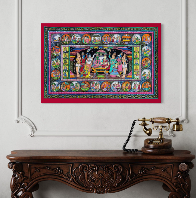 Pattachitra Art Canvas for wall decor