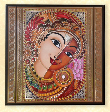 ardhanareshwar tanjore art