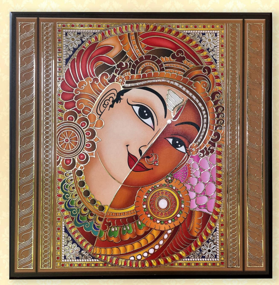 Ardhanareeshvar tanjore art