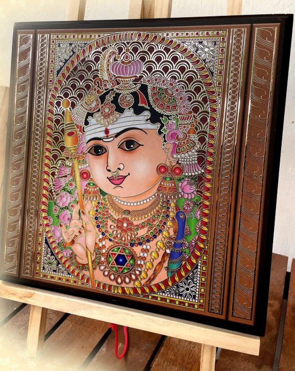 murugan tanjore art