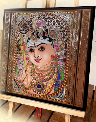 Kartikeya tanjore art