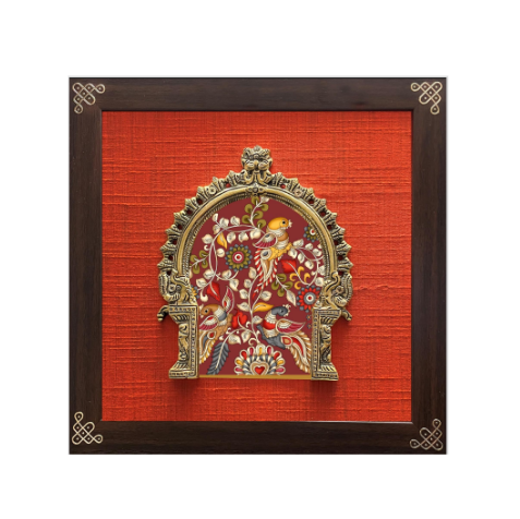 Ethnic Indian Art - Brass Prabhavali -D1