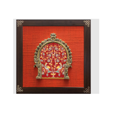 Ethnic Indian Art - Brass Prabhavali -D2