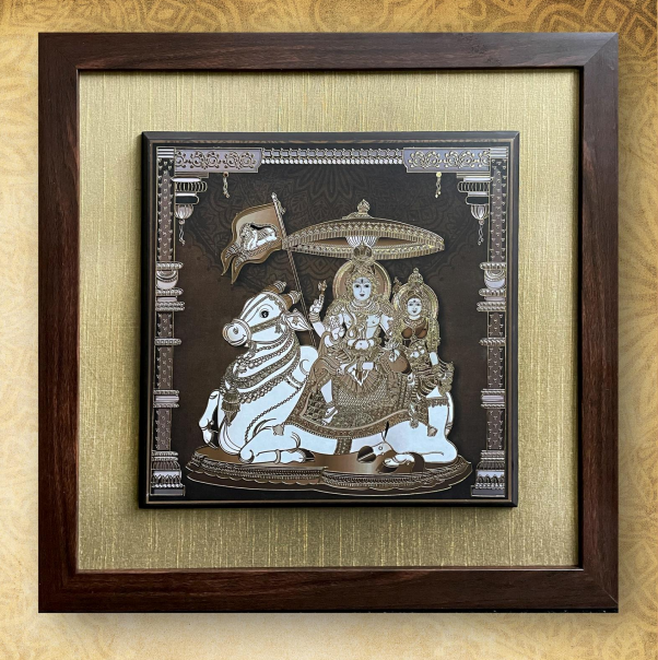 shiva parvathi wall frame