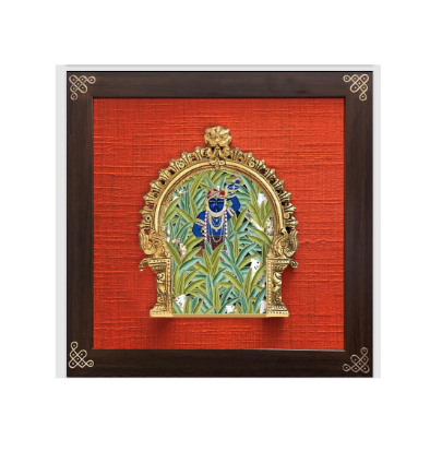 Ethnic Indian Art - Brass Prabhavali -D7