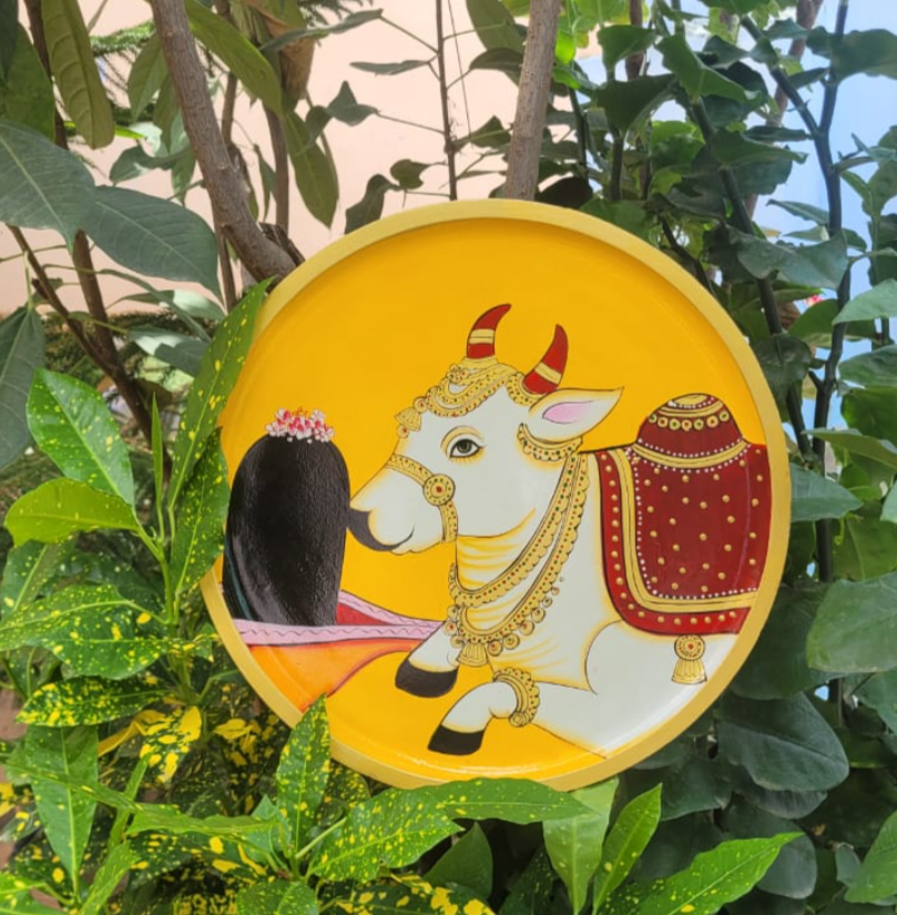 shiva nandi wall plate