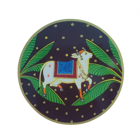 pichwai cow wall plate