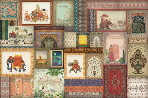 mughal wall paper