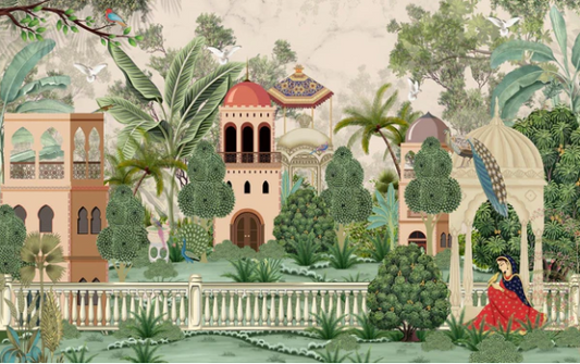 mughal palace wall paper