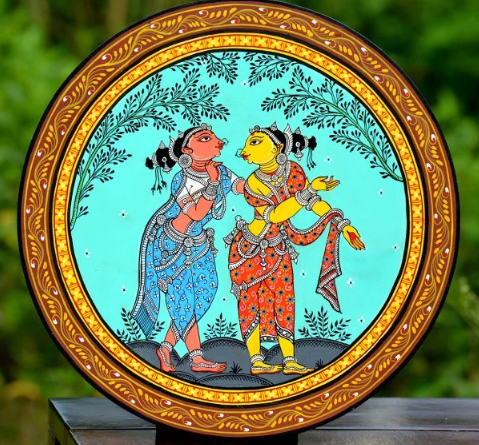 pattachitra painting of two friends