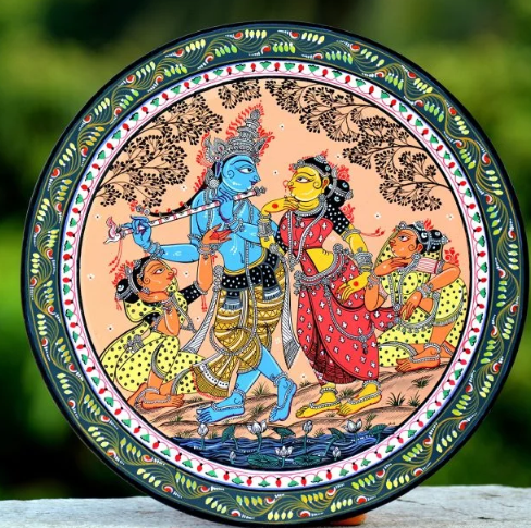 radha krishna wall plate