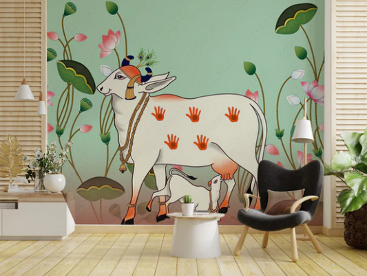 pichwai cow wall paper