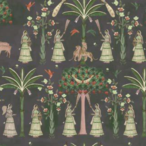 indian wall paper print