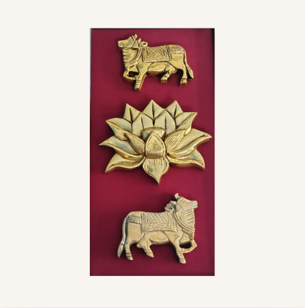 Pichwai brass wall art