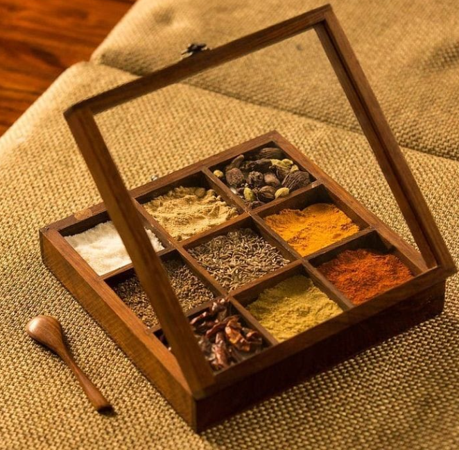 Wooden Masala box