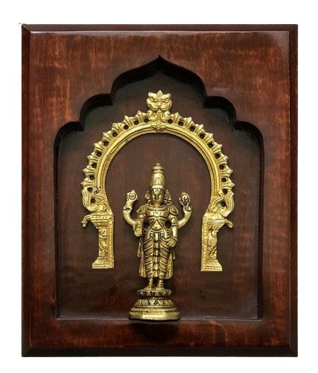 wooden frame brass prabhavali