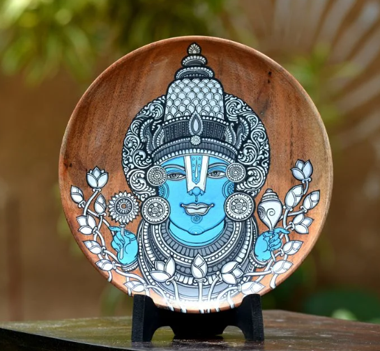 Lord Vishnu wall art plate