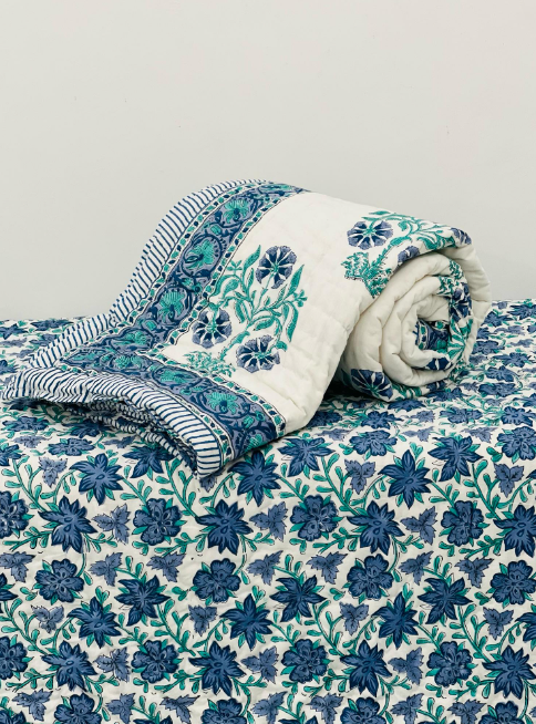 Blockprint comforter