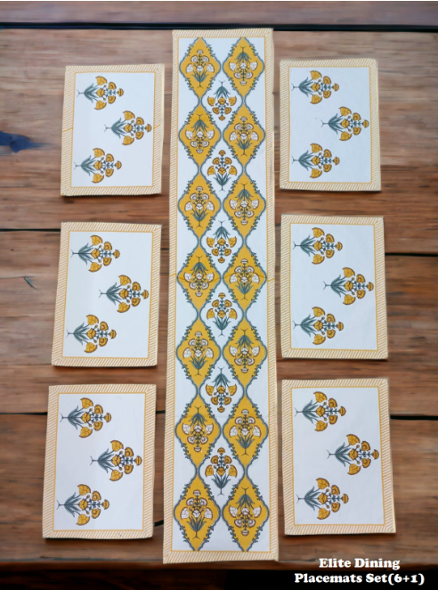 dining runner and mat set