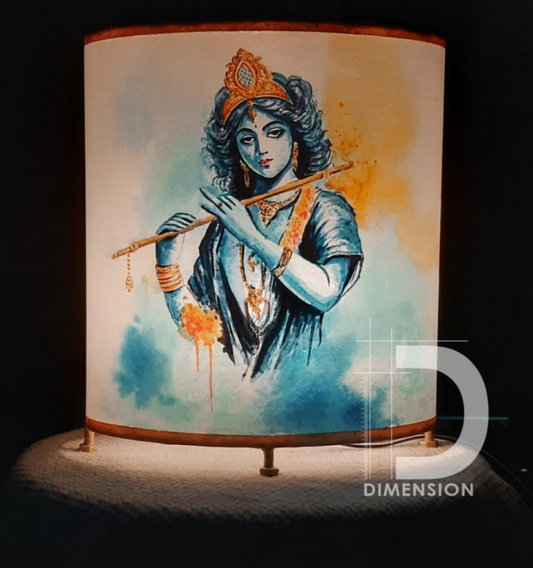 Lord Krishna handpainted lampshade