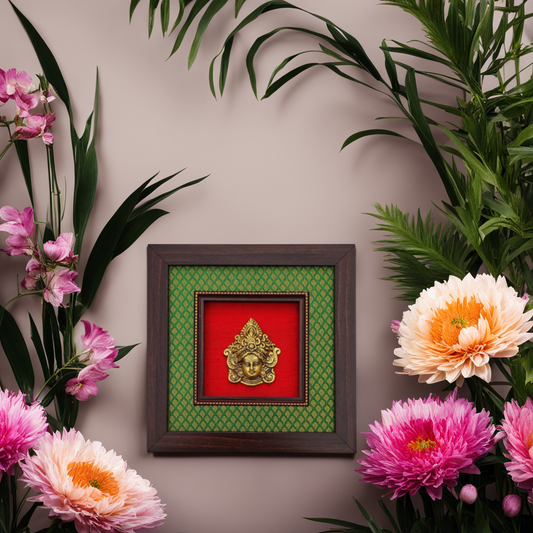 Brass wall decor/ Prabhavali - Durga