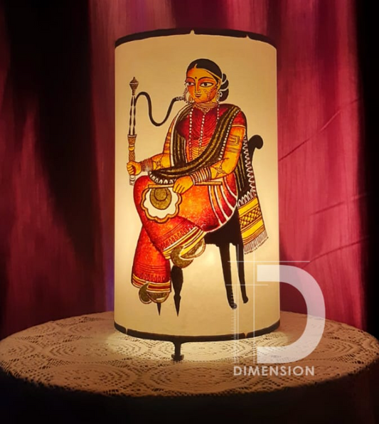 Kalighat handpainted lampshade