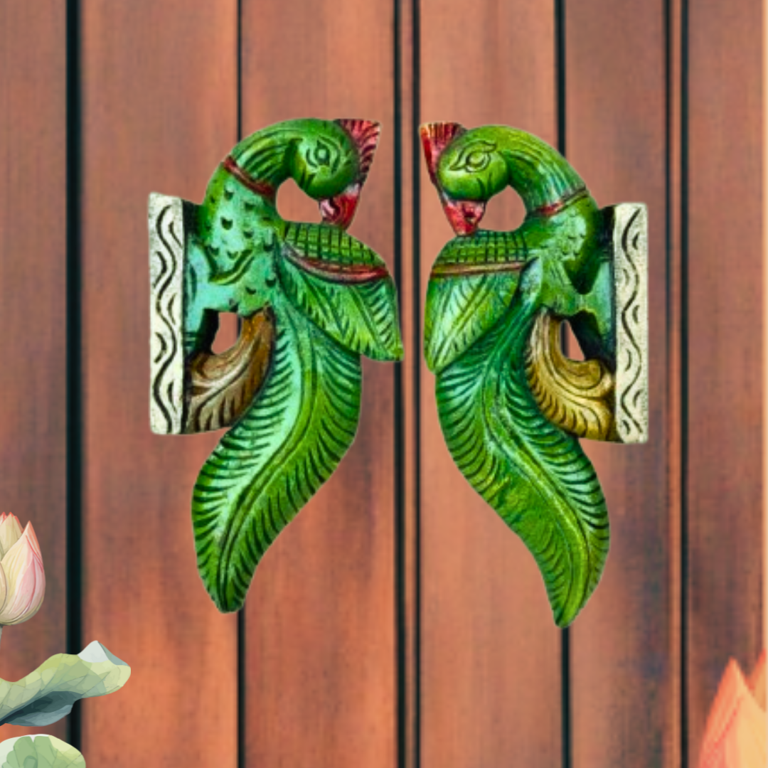 Mini Ring Neck Parrot Wall Bracket Pair