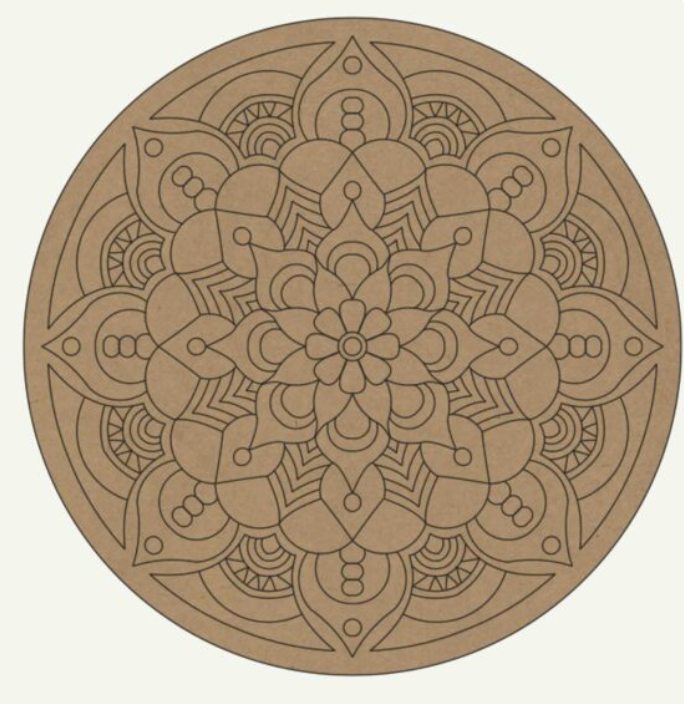 MDF Premarked wall frame - floral pattern